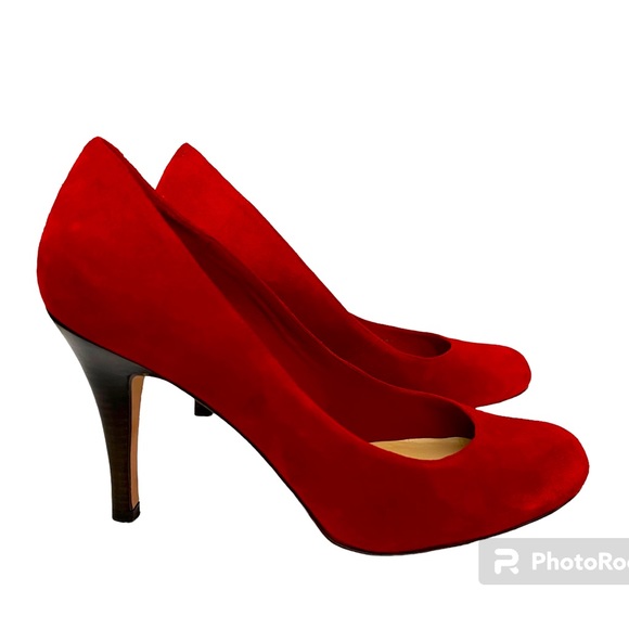 Cole Haan Nike air red suede pumps, size 9 - Picture 5 of 12